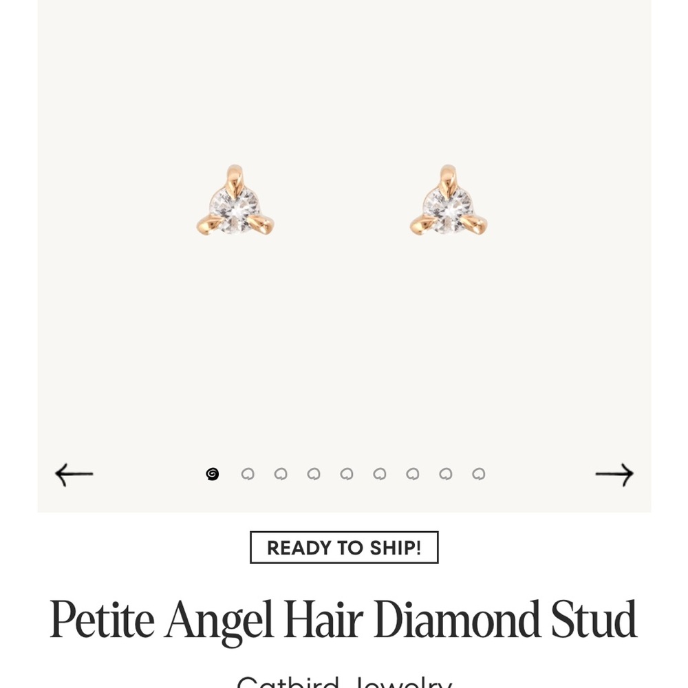 Catbird Gold Diamond Stud Earrings